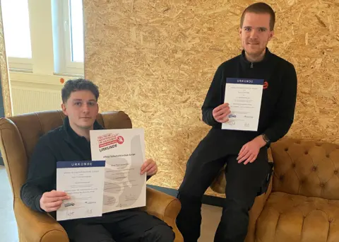 Tom Schneider und Luca Gründler Landessieger und Kammersieger der Handwerkskammer.