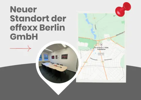 Der neue Standort der effexx Berlin ist auf einer Karte markiert.