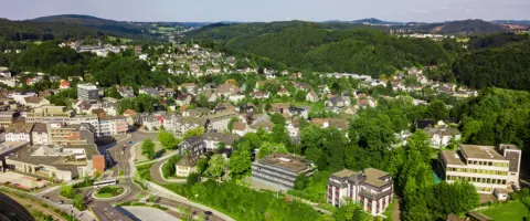 Luftansicht der Stadt Gummersbach