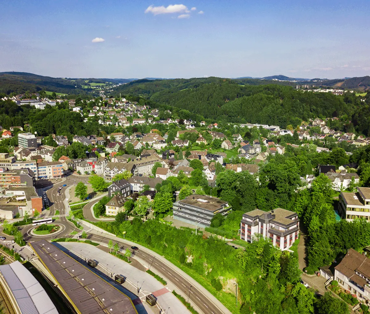 Luftansicht der Stadt Gummersbach