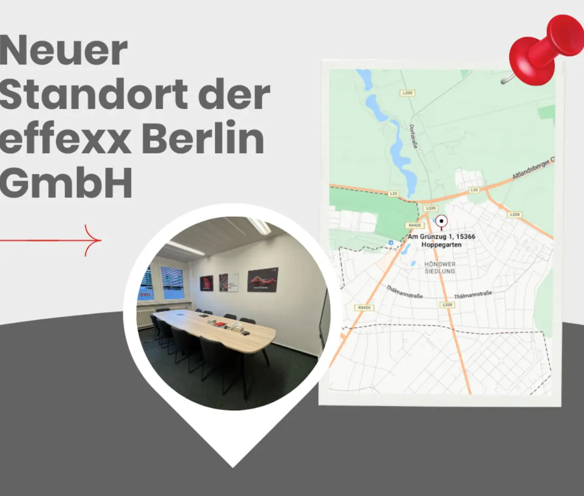 Der neue Standort der effexx Berlin ist auf einer Karte markiert.